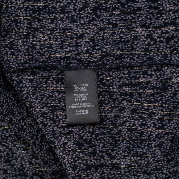 Rebecca Taylor Ruffle Top Sz 10 Sleeveless Cotton Silk Blend Pin-Tuck Lurex Chic - Picture 5 of 7